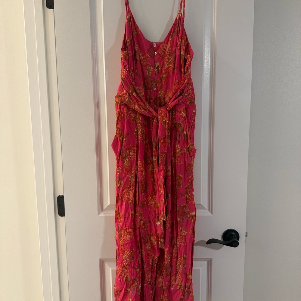 Free People Pink Floral Jumper